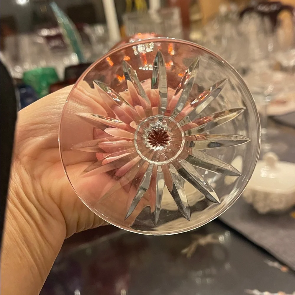 Elegant vintage Red Crystal Wine Glass